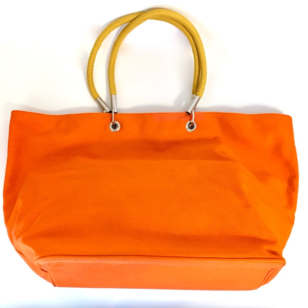Sondra Roberts Large Orange Tote/Beach Bag